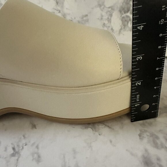 Sorel Day‎ Spring Slide Sandal Womens 9 Evereve Chalk Cream Leather New - Picture 9 of 9